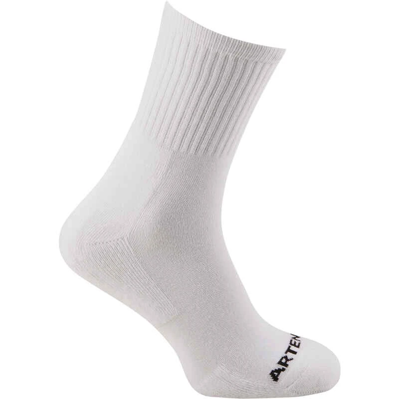 Artengo CHAUSSETTES DE SPORT HAUTES RS 100 BLANCHE LOT DE 3 4 Artengo CHAUSSETTES DE SPORT HAUTES RS 100 BLANCHE LOT DE 3 – Image 4