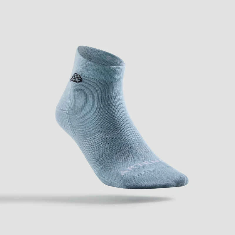Artengo Chaussettes De Sport Mi-Hautes RS 160 Lot De 3 - Bleu/Gris/Vert Logo 5 Artengo Chaussettes De Sport Mi-Hautes RS 160 Lot De 3 - Bleu/Gris/Vert Logo – Image 5