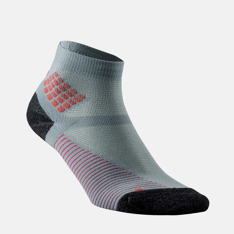 Quechua Chaussettes Randonnée - MH500 Mid Gris Rose X2 Paires 3 Quechua Chaussettes Randonnée - MH500 Mid Gris Rose X2 Paires – Image 3
