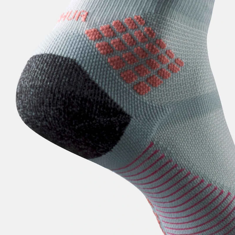 Quechua Chaussettes Randonnée - MH500 Mid Gris Rose X2 Paires 5 Quechua Chaussettes Randonnée - MH500 Mid Gris Rose X2 Paires – Image 5