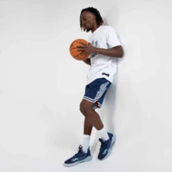 CHAUSSURES DE BASKETBALL TIGE BASSE HOMME/FEMME - FAST 500 MARINE BLEU CLAIR -Magasin De Vêtements De Sport chaussure de basketball fast 500 grise tige basse slash homme 2