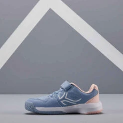 Artengo CHAUSSURE DE TENNIS ENFANT TS530 SCRATCH GRIS ROSE -Magasin De Vêtements De Sport chaussure de tennis enfant ts530 scratch gris rose 2