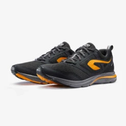 Kalenji CHAUSSURE DE RUNNING HOMME NOIR ORANGE -Magasin De Vêtements De Sport chaussure jogging homme run active noir jaune 4