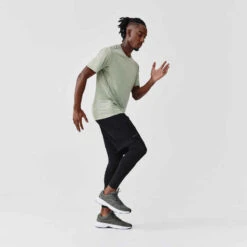 Kalenji CHAUSSURE DE RUNNING HOMME RUN CUSHION KAKI -Magasin De Vêtements De Sport chaussure jogging homme run cushion noir jaune 7