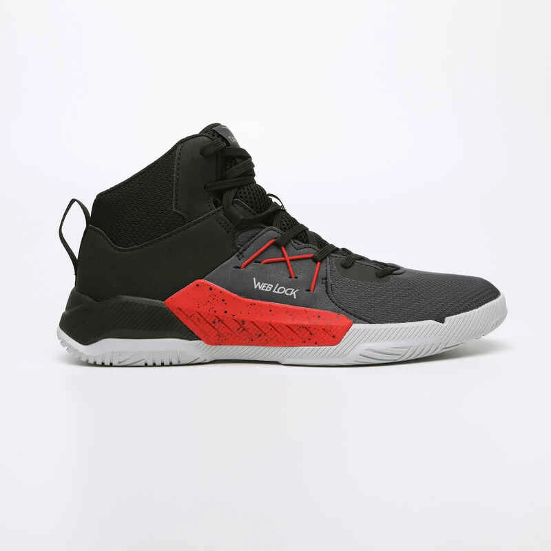 CHAUSSURES DE BASKETBALL HOMME/FEMME DEBUTANT - PROTECT 120 NOIR ROUGE 1 CHAUSSURES DE BASKETBALL HOMME/FEMME DEBUTANT - PROTECT 120 NOIR ROUGE