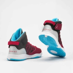 CHAUSSURES DE BASKETBALL ENFANT DEBUTANT - SE100 BORDEAUX 13 CHAUSSURES DE BASKETBALL ENFANT DEBUTANT - SE100 BORDEAUX -Magasin De Vêtements De Sport chaussures de basketball easy pour garconslashfille debutante noir rouge se100 2