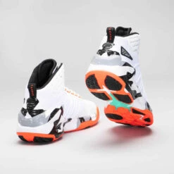 CHAUSSURES DE BASKETBALL HOMME/FEMME - SS500 GRIS ORANGE -Magasin De Vêtements De Sport chaussures de basketball homme shield 500 gris orange 2