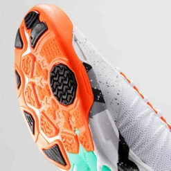 CHAUSSURES DE BASKETBALL HOMME/FEMME - SS500 GRIS ORANGE -Magasin De Vêtements De Sport chaussures de basketball homme shield 500 gris orange 3