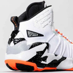 CHAUSSURES DE BASKETBALL HOMME/FEMME - SS500 GRIS ORANGE -Magasin De Vêtements De Sport chaussures de basketball homme shield 500 gris orange 4