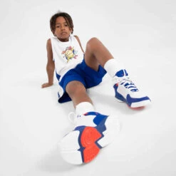 CHAUSSURES DE BASKETBALL ENFANT CONFIRME - SS500H BLANC BLEU ROUGE -Magasin De Vêtements De Sport chaussures de basketball pour garconslashfille confirmee navy ss500h 15