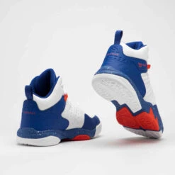 CHAUSSURES DE BASKETBALL ENFANT CONFIRME - SS500H BLANC BLEU ROUGE -Magasin De Vêtements De Sport chaussures de basketball pour garconslashfille confirmee navy ss500h 5