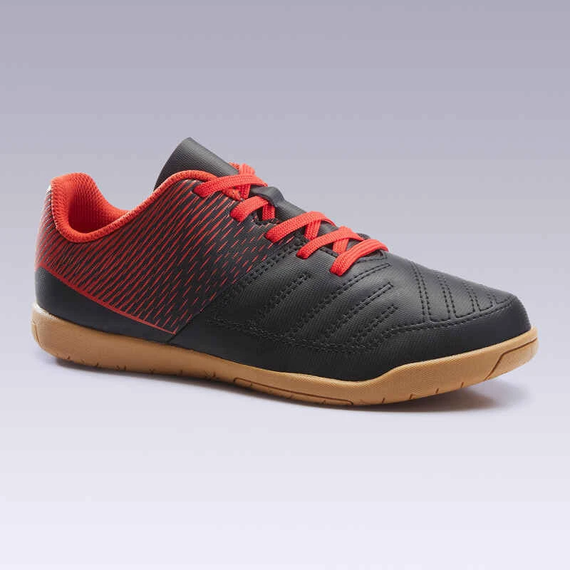Kipsta Chaussures De Futsal Enfant 100 Noir Rouge 10 Kipsta Chaussures De Futsal Enfant 100 Noir Rouge – Image 10