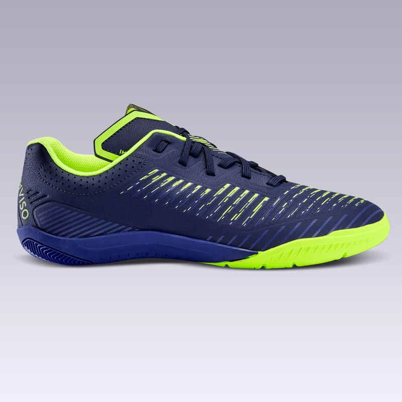 Kipsta Chaussures De Futsal GINKA 500 Bleu Foncé 2 Kipsta Chaussures De Futsal GINKA 500 Bleu Foncé – Image 2