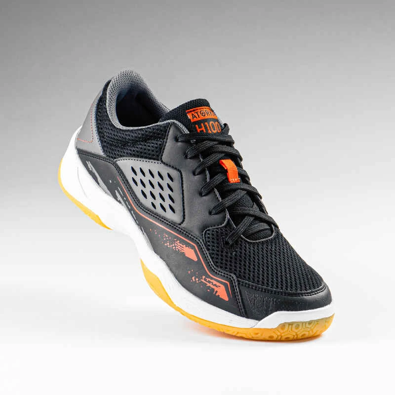 Chaussures De Handball Homme - H100 Gris Noir Orange 3 Chaussures De Handball Homme - H100 Gris Noir Orange – Image 3