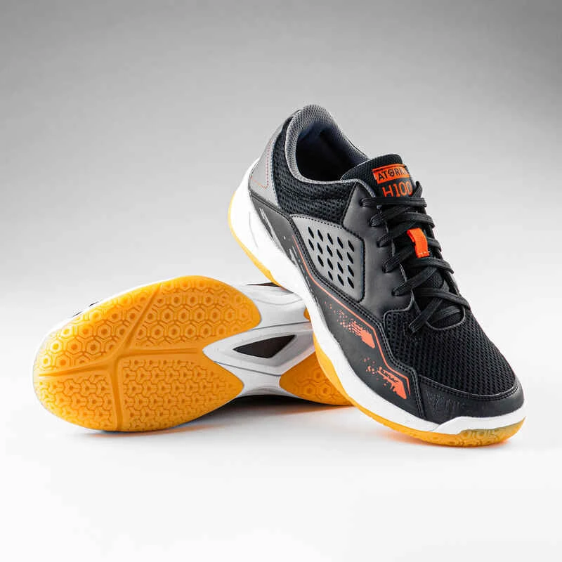 Chaussures De Handball Homme - H100 Gris Noir Orange 6 Chaussures De Handball Homme - H100 Gris Noir Orange – Image 6
