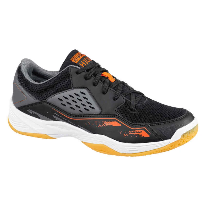 Chaussures De Handball Homme - H100 Gris Noir Orange 1 Chaussures De Handball Homme - H100 Gris Noir Orange