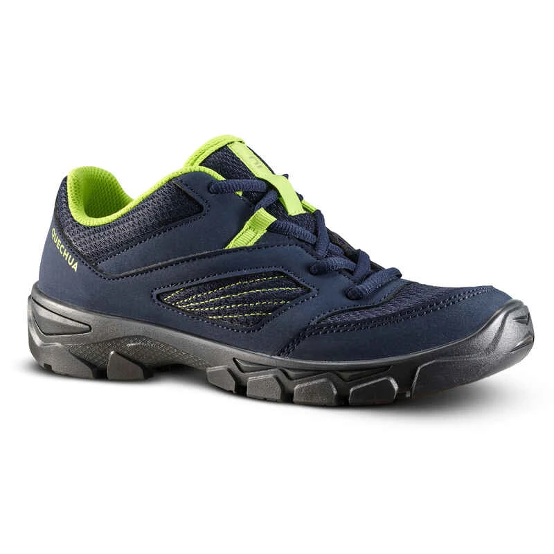 Quechua Chaussures De Randonnée Enfant Avec Lacets MH100 Bleu Du 35 AU 38 1 Quechua Chaussures De Randonnée Enfant Avec Lacets MH100 Bleu Du 35 AU 38