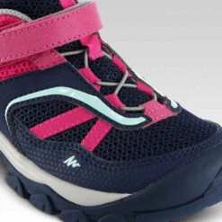 Quechua Chaussures De Randonnée Montagne Avec Scratch Fille Crossrock Bleues/rose 24-34 -Magasin De Vêtements De Sport chaussures de randonnee montagne basses avec scratch fille crossrock bleuesslashrose 5