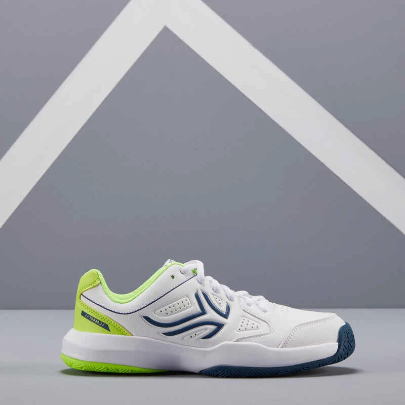 Artengo CHAUSSURES DE TENNIS ENFANT TS530 LACET BLANC JAUNE 2 Artengo CHAUSSURES DE TENNIS ENFANT TS530 LACET BLANC JAUNE – Image 2