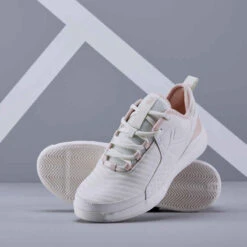 CHAUSSURES DE TENNIS FEMME ARTENGO TS 130 OFF WHITE ROSE -Magasin De Vêtements De Sport chaussures de tennis femme artengo ts 130 off white rose 4