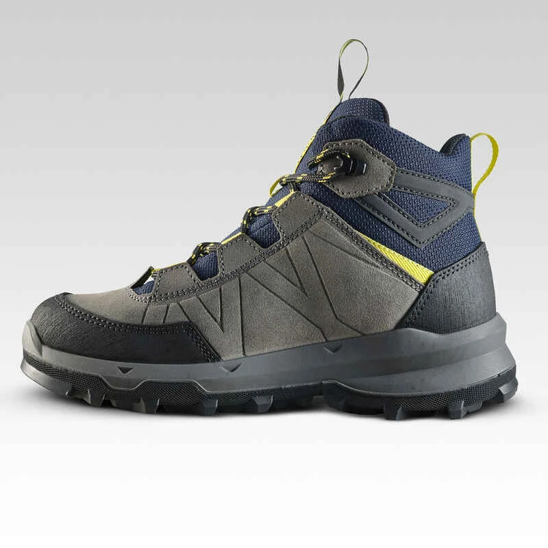 Quechua Chaussures Haute De Randonnée Montagne Enfant MH500 Imperméable Bleu Gris 28-39 2 Quechua Chaussures Haute De Randonnée Montagne Enfant MH500 Imperméable Bleu Gris 28-39 – Image 2
