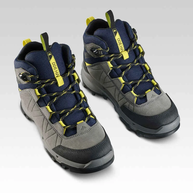 Quechua Chaussures Haute De Randonnée Montagne Enfant MH500 Imperméable Bleu Gris 28-39 4 Quechua Chaussures Haute De Randonnée Montagne Enfant MH500 Imperméable Bleu Gris 28-39 – Image 4
