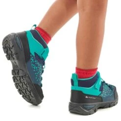 Quechua Chaussures Imperméables De Randonnée - MH120 MID Turquoises - Enfant 28 AU 34 -Magasin De Vêtements De Sport chaussures impermeables de randonnee mh120 mid turquoises enfant 28 au 34 4