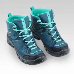Quechua Chaussures Imperméables De Randonnée - MH120 MID Turquoises - Enfant 35 AU 38 -Magasin De Vêtements De Sport chaussures impermeables de randonnee mh120 mid turquoises enfant 35 au 38 3