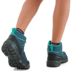 Quechua Chaussures Imperméables De Randonnée - MH120 MID Turquoises - Enfant 35 AU 38 -Magasin De Vêtements De Sport chaussures impermeables de randonnee mh120 mid turquoises enfant 35 au 38 4