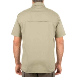Chemise Manches Courtes Chasse 100 Vert Clair -Magasin De Vêtements De Sport chemise manches courtes chasse 100 vert clair 4