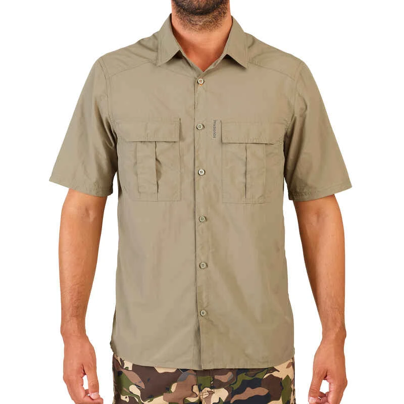 Chemise Manches Courtes Respirante Chasse Homme - SG100 Vert Clair 2 Chemise Manches Courtes Respirante Chasse Homme - SG100 Vert Clair – Image 2