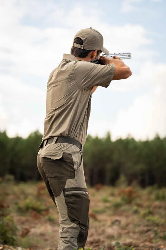 Chemise Manches Courtes Respirante Chasse Homme - SG100 Vert Clair 6 Chemise Manches Courtes Respirante Chasse Homme - SG100 Vert Clair – Image 6