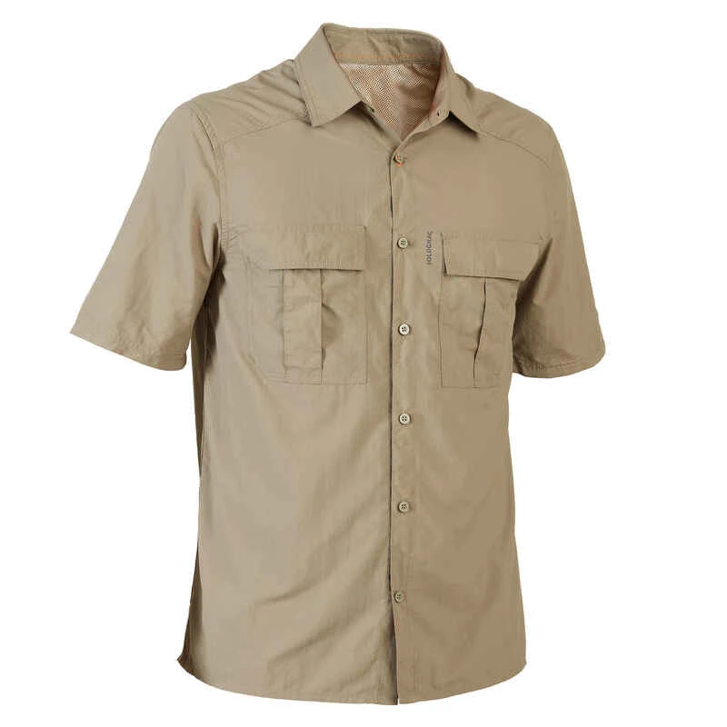 Chemise Manches Courtes Respirante Chasse Homme - SG100 Vert Clair 1 Chemise Manches Courtes Respirante Chasse Homme - SG100 Vert Clair