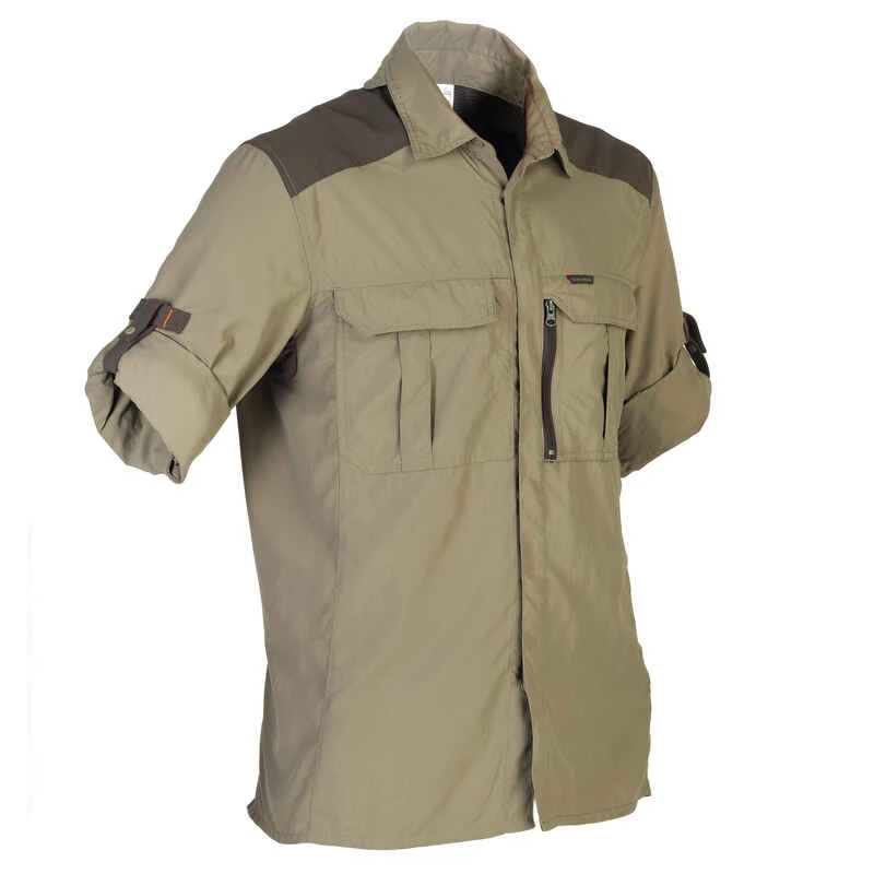 Chemise Manches Longues Légère Et Respirante Chasse Homme - 520 Kaki 1 Chemise Manches Longues Légère Et Respirante Chasse Homme - 520 Kaki