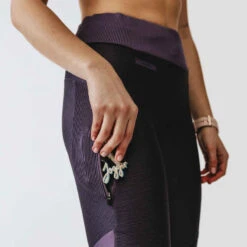Kalenji Legging Long Running Respirant Femme - Dry+ Feel Violet -Magasin De Vêtements De Sport collant running run dry feel noir femme 5