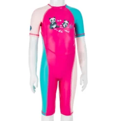 Magasin De Vêtements De Sport -Magasin De Vêtements De Sport combinaison anti uv bebe kloupi rose imprime panda 1