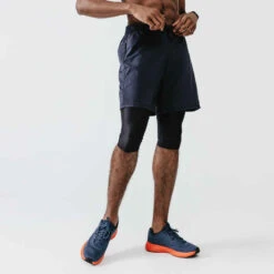 Kalenji Corsaire 3/4 Running Respirant Homme - Dry Noir -Magasin De Vêtements De Sport corsaire de running homme respirant kalenji dry noir 3