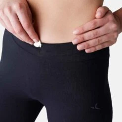 Corsaire FIT+ 500 Regular Fitness Femme Noir -Magasin De Vêtements De Sport corsaire de sport femme taille haute fit 500 noir 4