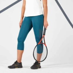 Artengo Legging Tennis Court Dry Femme - Corsaire Dry HIP BALL Vert Foncé 10 Artengo Legging Tennis Court Dry Femme - Corsaire Dry HIP BALL Vert Foncé -Magasin De Vêtements De Sport corsaire de tennis femme dry 900 marine 2