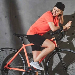 CUISSARD VELO ROUTE SANS BRETELLES FEMME TRIBAN 100 -Magasin De Vêtements De Sport cuissard velo route sans bretelles femme triban 100 2