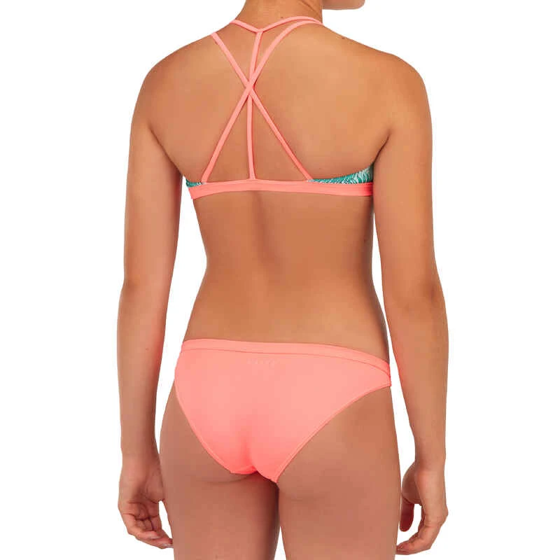 CULOTTE DE MAILLOT DE BAIN SURF FILLE CORAIL MAEVA 500 5 CULOTTE DE MAILLOT DE BAIN SURF FILLE CORAIL MAEVA 500 – Image 5
