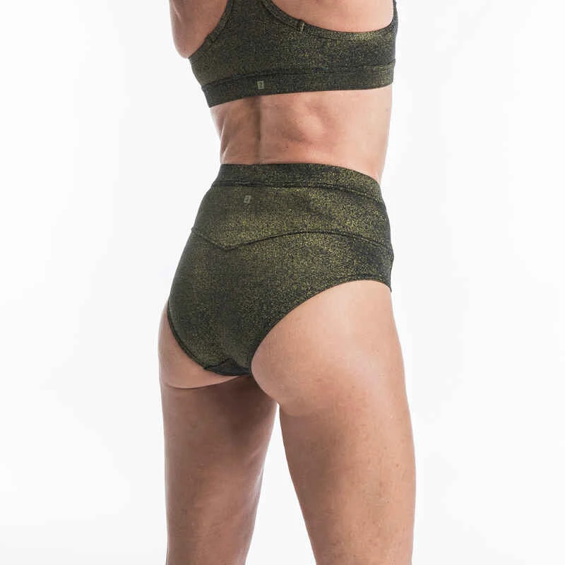 Culotte Taille Haute Femme ROSA PAILLETEE NOIR OR Idéale Pour Le Surf 5 Culotte Taille Haute Femme ROSA PAILLETEE NOIR OR Idéale Pour Le Surf – Image 5