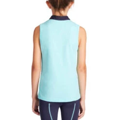Débardeur équitation Fille 100 Turquoise Et Marine -Magasin De Vêtements De Sport debardeur equitation fille 100 turquoise et marine 4