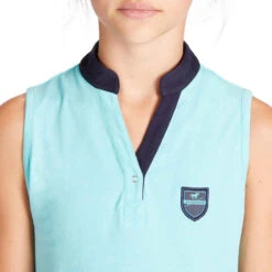 Débardeur équitation Fille 100 Turquoise Et Marine -Magasin De Vêtements De Sport debardeur equitation fille 100 turquoise et marine 6