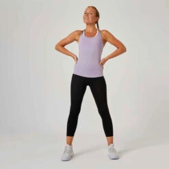 Débardeur Slim Fitness Femme - 500 Violet 10 Débardeur Slim Fitness Femme - 500 Violet -Magasin De Vêtements De Sport debardeur fitness ajuste 500 noir 2