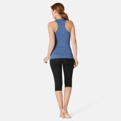 Débardeur Fitness Femme Dos En X Slim Coton - 500 Bleu D'orage 12 Débardeur Fitness Femme Dos En X Slim Coton - 500 Bleu D'orage -Magasin De Vêtements De Sport debardeur gym femme 500 rose pale chine 3