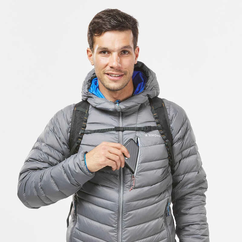 Simond Doudoune En Duvet D'alpinisme Homme - ALPINISM LIGHT Grise 13 Simond Doudoune En Duvet D'alpinisme Homme - ALPINISM LIGHT Grise – Image 13