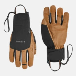 Gants Imperméables En Cuir De Trekking Montagne MT900 Marron - Adulte -Magasin De Vêtements De Sport gants en cuir impermeable homme femme mt900 marron 2