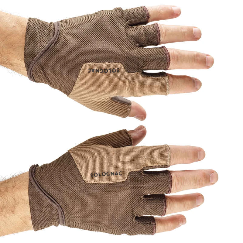 GANTS MITAINES BALL TRAP MARRON 4 GANTS MITAINES BALL TRAP MARRON – Image 4