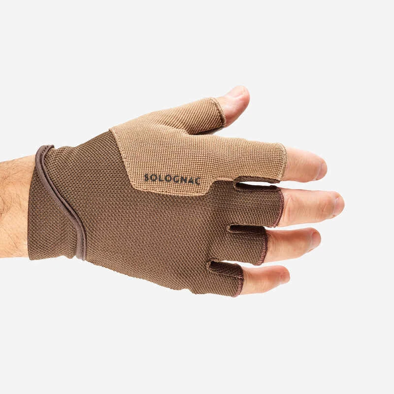 GANTS MITAINES BALL TRAP MARRON 1 GANTS MITAINES BALL TRAP MARRON